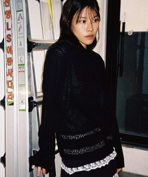 A'GEM/9 × .kom 『NICE GHOST CLUB/ナイスゴーストクラブ』3STARS L/S KNIT TEE/スリースター ニット LS