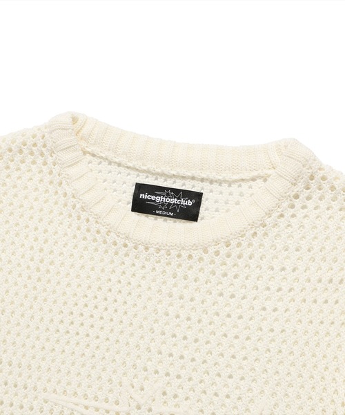 ニット セーター A'GEM/9 × .kom 「NICE GHOST CLUB/ナイスゴーストクラブ」3STARS L/S KNIT TEE/スリー A'GEM/9 × .kom 『NICE GHOST CLUB/ナイスゴーストクラブ
