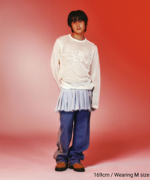 ニット セーター A'GEM/9 × .kom 「NICE GHOST CLUB/ナイスゴーストクラブ」3STARS L/S KNIT TEE/スリー A'GEM/9 × .kom 『NICE GHOST CLUB/ナイスゴーストクラブ