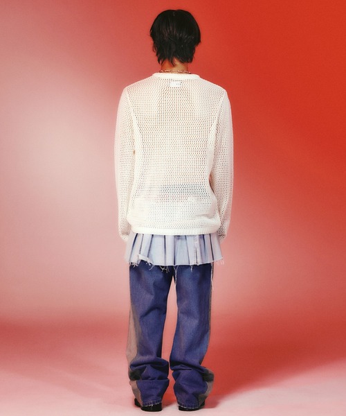 NICE GHOST CLUB(ナイスゴーストクラブ)の「A'GEM/9 × .kom 『NICE GHOST CLUB/ナイスゴーストクラブ』3STARS L/S KNIT TEE/スリースター ニット LS(ニット/セーター・レディース・ホワイト/ブラック・M/L)」の5枚目の写真