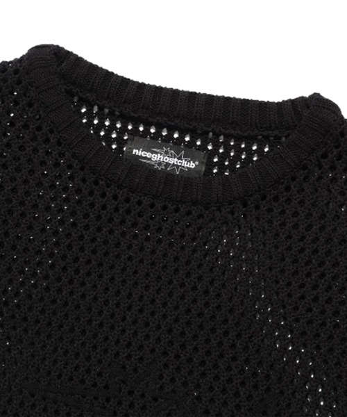 NICE GHOST CLUB(ナイスゴーストクラブ)の「A'GEM/9 × .kom 『NICE GHOST CLUB/ナイスゴーストクラブ』3STARS L/S KNIT TEE/スリースター ニット LS(ニット/セーター・レディース・ホワイト/ブラック・M/L)」の16枚目の写真