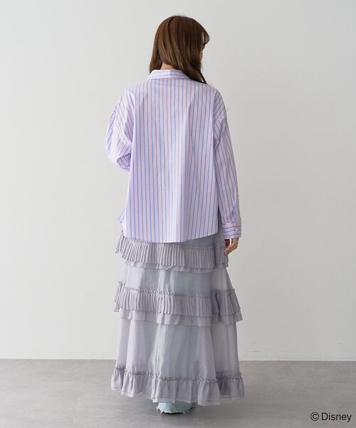 Disney（ディズニー）の「ミッキー＆フレンズ/ストライプシャツ（シャツ/ブラウス・レディース・ピンク系その他・FREE）」の5枚目の写真