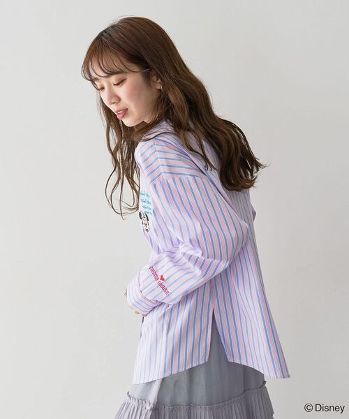 Disney（ディズニー）の「ミッキー＆フレンズ/ストライプシャツ（シャツ/ブラウス・レディース・ピンク系その他・FREE）」の7枚目の写真
