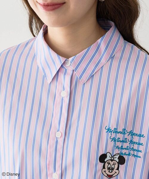 Disney（ディズニー）の「ミッキー＆フレンズ/ストライプシャツ（シャツ/ブラウス・レディース・ピンク系その他・FREE）」の9枚目の写真