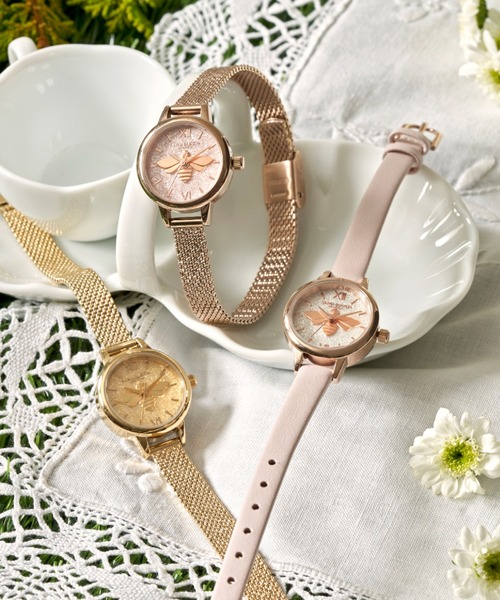OLIVIA BURTON ゴールドメッシュバンド 時計 OLIVIA BURTON 腕時計 「OLIVIA BURTON/オリビアバートン
