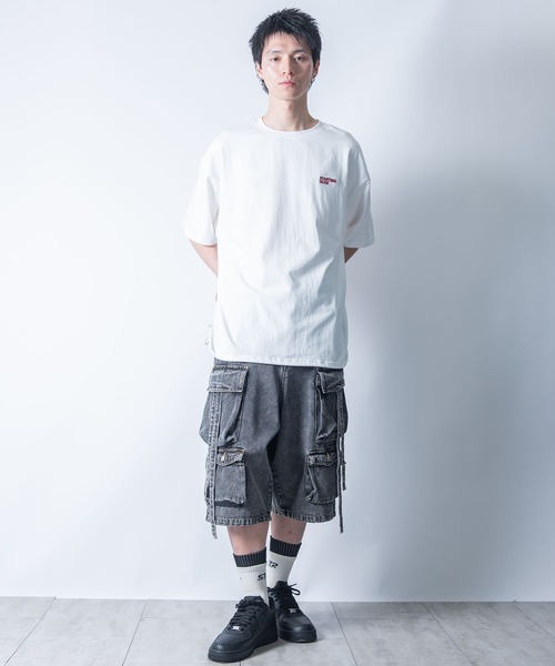Starting Over(スターティングオーバー)の「vintage like loose fit denim techno half pants/ヴィンテージ ライク ルーズフィット デニム テクノ ハーフ パンツ(デニムパンツ・メンズ・ブルー/ブラック・XL/L/M)」の20枚目の写真