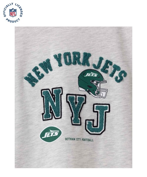 NBA/NFL/NHL/MLB（エヌビーエーエヌエフエルエヌエイチエルエムエルビー）の「【NFL/ ナショナル・フットボール・リーグ】【別注限定展開】NFL チームロゴサガラワッペンTシャツ　JETS/CHIEFS/PACKERS/GIANTS（Tシャツ/カットソー・メンズ・グリーン/ネイビー/ブラック/アッシュグレー・M/L/XL）」の6枚目の写真