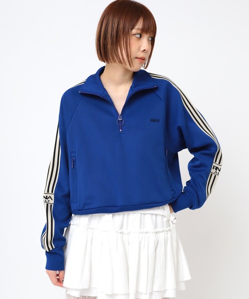 RNA(アールエヌエー)の「M2413 ハーフZIPトラックプルオーバー(Tシャツ/カットソー・レディース・ホワイト/グリーン/ブルー・MEDIUM)」の3枚目の写真