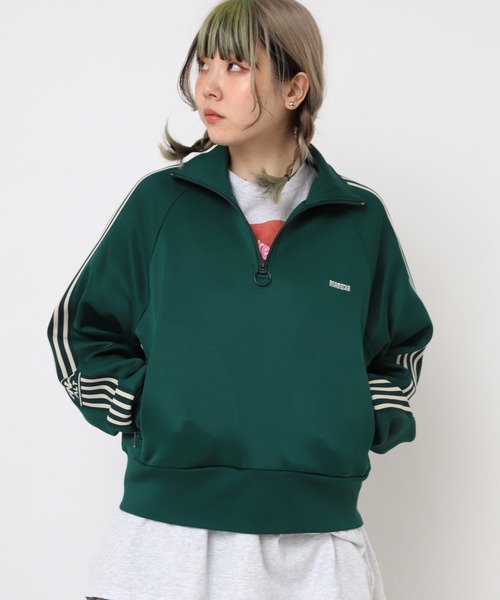 RNA(アールエヌエー)の「M2413 ハーフZIPトラックプルオーバー(Tシャツ/カットソー・レディース・ホワイト/グリーン/ブルー・MEDIUM)」の2枚目の写真