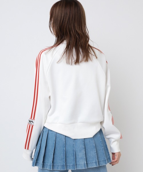RNA(アールエヌエー)の「M2413 ハーフZIPトラックプルオーバー(Tシャツ/カットソー・レディース・ホワイト/グリーン/ブルー・MEDIUM)」の5枚目の写真
