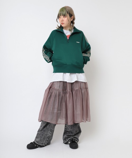 RNA(アールエヌエー)の「M2413 ハーフZIPトラックプルオーバー(Tシャツ/カットソー・レディース・ホワイト/グリーン/ブルー・MEDIUM)」の13枚目の写真