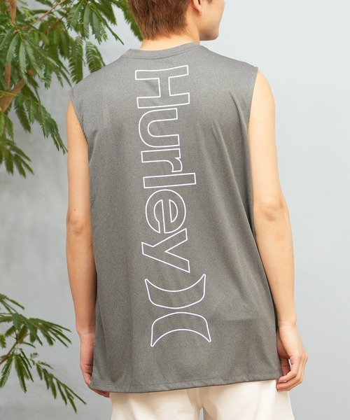 Hurley (ハーレー)の「Hurley/ハーレー タンクトップ UVケアラッシュガード バックプリント MSRG251088(ラッシュガード・メンズ・ブラック/グレー/ホワイト・L/M/S)」の1枚目の写真