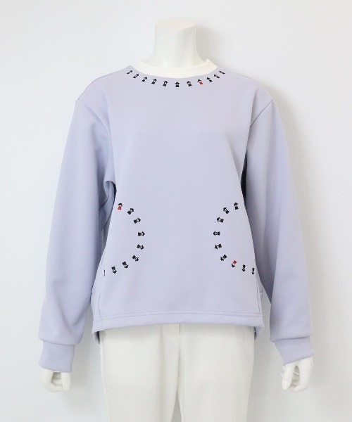 Picone CLUB(ピッコーネクラブ)の「ピコ刺繍ダンボールプルオーバー(スウェット・レディース・ピンク/ブラック/ライトブルー/ベージュ・S/L/M)」の9枚目の写真