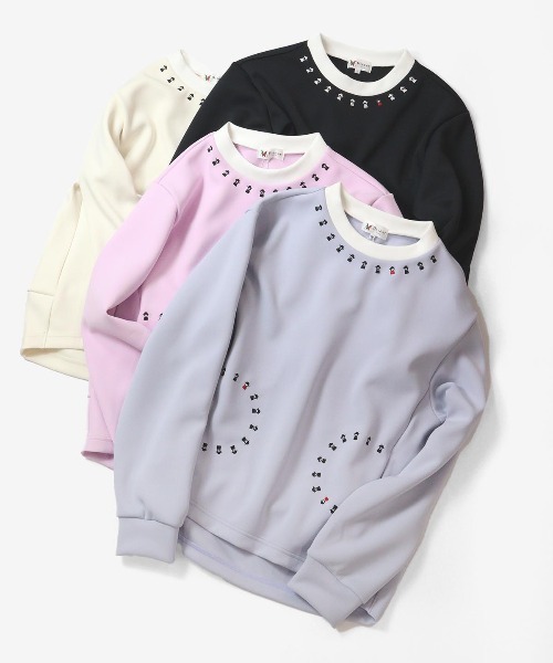 Picone CLUB(ピッコーネクラブ)の「ピコ刺繍ダンボールプルオーバー(スウェット・レディース・ピンク/ブラック/ライトブルー/ベージュ・S/L/M)」の15枚目の写真
