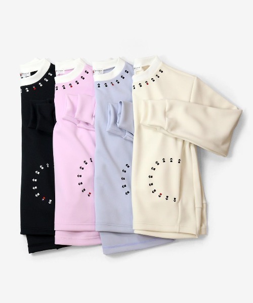 Picone CLUB(ピッコーネクラブ)の「ピコ刺繍ダンボールプルオーバー(スウェット・レディース・ピンク/ブラック/ライトブルー/ベージュ・S/L/M)」の16枚目の写真