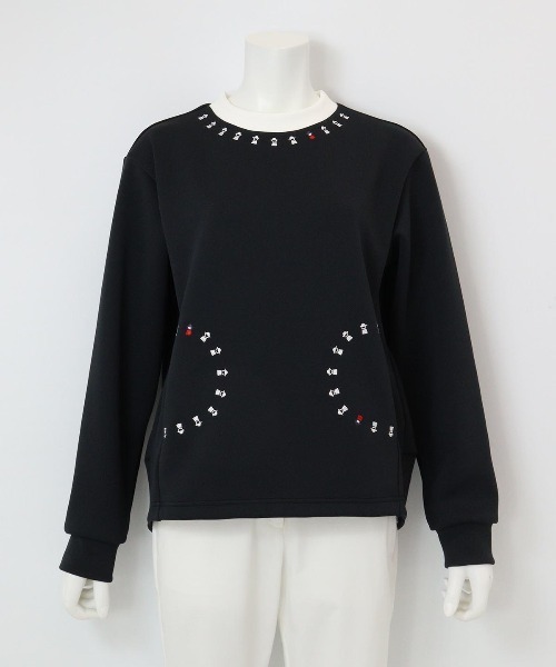 Picone CLUB(ピッコーネクラブ)の「ピコ刺繍ダンボールプルオーバー(スウェット・レディース・ピンク/ブラック/ライトブルー/ベージュ・S/L/M)」の7枚目の写真