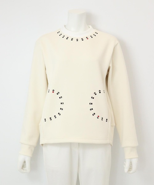 Picone CLUB(ピッコーネクラブ)の「ピコ刺繍ダンボールプルオーバー(スウェット・レディース・ピンク/ブラック/ライトブルー/ベージュ・S/L/M)」の8枚目の写真