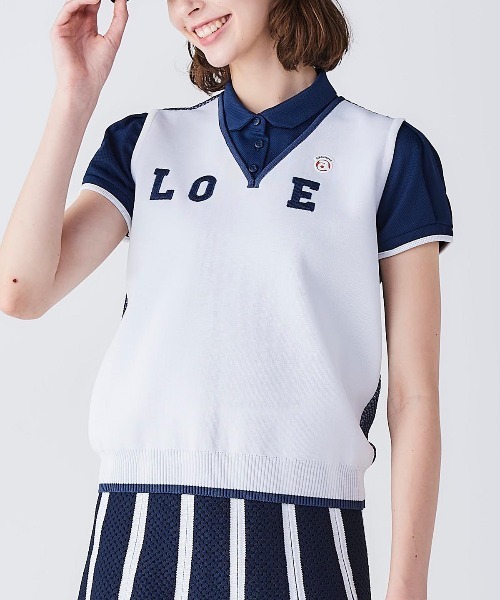 archivioゴルフベスト　ネイビー 新品】ARCHIVIO アルチビオ ベスト ネイビー 38 ゴルフ