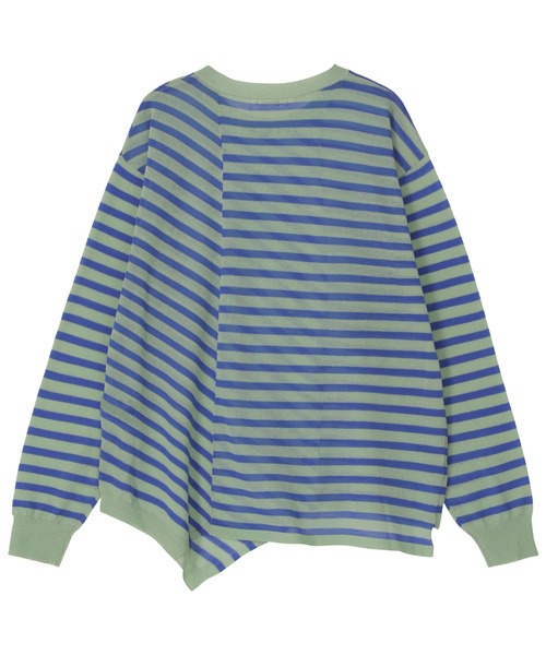 ZUCCa（ズッカ）の「シアーボーダー / ニット / (O)（ニット/セーター・レディース・グリーン/ブラック/ベージュ・M size）」の4枚目の写真