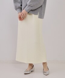 OPAQUE.CLIP | キルトジャカードナロースカート/セットアップ対応【洗濯機洗い可】(スカート)