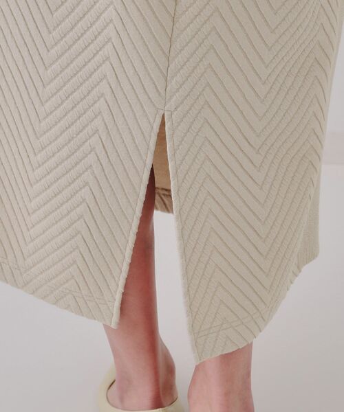 OPAQUE.CLIP（オペークドットクリップ）の「キルトジャカードナロースカート/セットアップ対応【洗濯機洗い可】（スカート・レディース・ホワイト/ライトベージュ・38/40/42）」の17枚目の写真