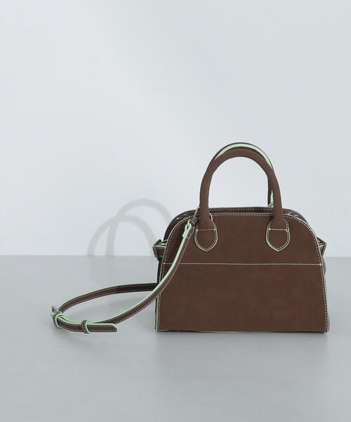 NATURAL BEAUTY BASIC（ナチュラルビューティーベーシック）の「◇【Oggi掲載】ヴィンテージライクハンドバッグ（ハンドバッグ・レディース・キャメル/ベージュ・ﾌﾘ-）」の4枚目の写真