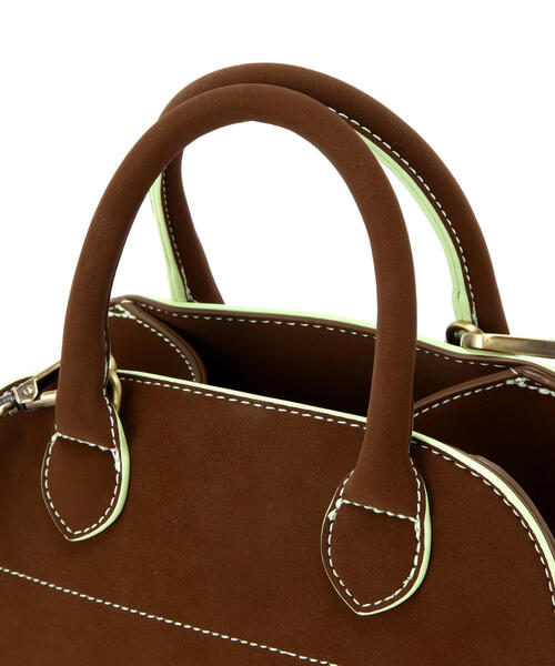 NATURAL BEAUTY BASIC（ナチュラルビューティーベーシック）の「◇【Oggi掲載】ヴィンテージライクハンドバッグ（ハンドバッグ・レディース・キャメル/ベージュ・ﾌﾘ-）」の7枚目の写真