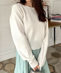 CLEAR BASIC | ボートネックベーシックニットトップス[ベーシック 着回し万能 春ニット]≪SS新作≫(ニット/セーター)