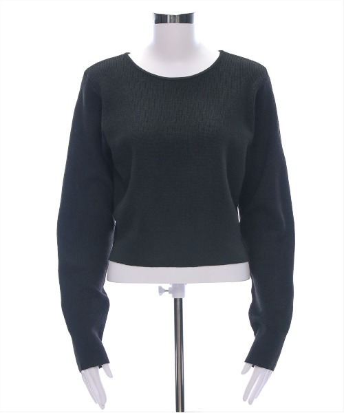 CLEAR BASIC（クリアベーシック）の「ボートネックベーシックニットトップス[春ニット オフィスカジュアル 着回し抜群 大人 カジュアル]（ニット/セーター・レディース・ブラック/ミント/ラベンダー/オフホワイト・F）」の21枚目の写真