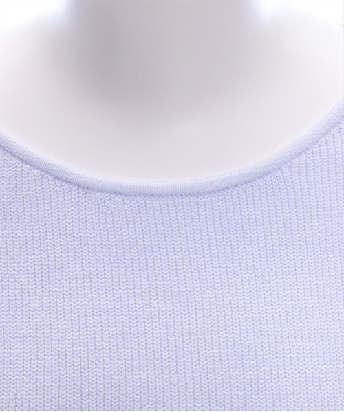 CLEAR BASIC（クリアベーシック）の「ボートネックベーシックニットトップス[春ニット オフィスカジュアル 着回し抜群 大人 カジュアル]（ニット/セーター・レディース・ブラック/ミント/ラベンダー/オフホワイト・F）」の14枚目の写真