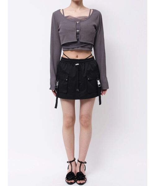 EATME(イートミー)の「カーゴミニスカート(スカート・レディース・ブラック/グレー/ピンク・FREE)」の4枚目の写真