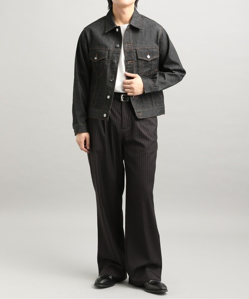 OneMall provides ZOZO products: 【LURAKU】Leather Collar Zip-Up