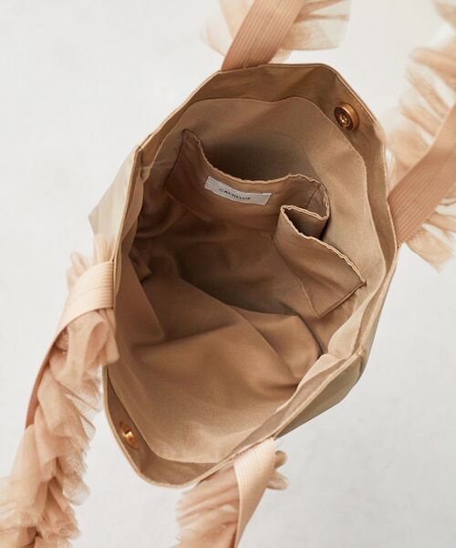 le.coeur blanc（ルクールブラン）の「チュールハンドルトート（トートバッグ・レディース・ブラック/ベージュ・FREE）」の5枚目の写真