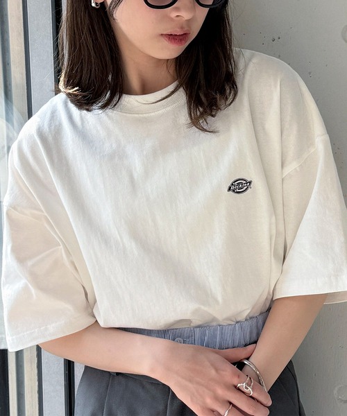 Dickies(ディッキーズ)の「【Dickies】ワンポイント プリントTシャツ 別注 5222-TTMDK1(Tシャツ/カットソー・レディース・ホワイト/ブラック系1/グレー系1/グレー/ホワイト系1/ブラック・XS/S/M/L/LL)」の10枚目の写真