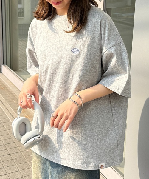 Dickies(ディッキーズ)の「【Dickies】ワンポイント プリントTシャツ 別注 5222-TTMDK1(Tシャツ/カットソー・レディース・ホワイト/ブラック系1/グレー系1/グレー/ホワイト系1/ブラック・XS/S/M/L/LL)」の7枚目の写真
