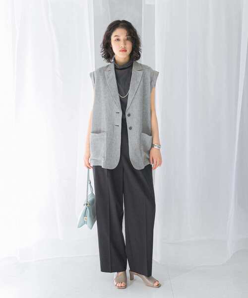 アーバンリサーチ ロッソ（URBAN RESEARCH ROSSO）/リネンミドルジレ セール】リネンミドルジレ（ベスト）｜URBAN RESEARCH ROSSO WOMEN