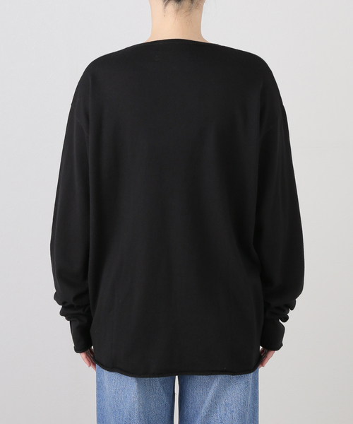extreme cashmere(エクストリーム カシミヤ)の「EXTREME CASHMERE X n347 aries 347-149-TU-01/-14:ニット(ニット/セーター・レディース・ブラック/ホワイト・FREE)」の7枚目の写真