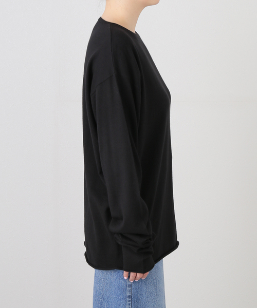 extreme cashmere(エクストリーム カシミヤ)の「EXTREME CASHMERE X n347 aries 347-149-TU-01/-14:ニット(ニット/セーター・レディース・ブラック/ホワイト・FREE)」の8枚目の写真