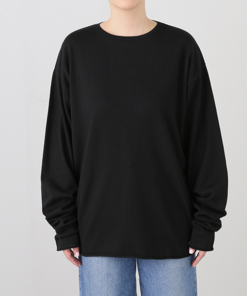 extreme cashmere(エクストリーム カシミヤ)の「EXTREME CASHMERE X n347 aries 347-149-TU-01/-14:ニット(ニット/セーター・レディース・ブラック/ホワイト・FREE)」の17枚目の写真
