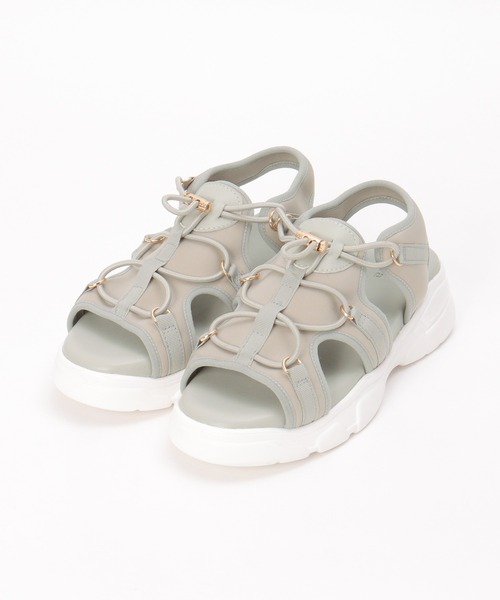 ikka（イッカ）の「スポーティーサンダル（サンダル・レディース・グレー/ブラック・M/L）」の2枚目の写真