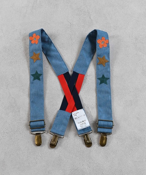 MARKEY'S(マーキーズ)の「シシュウサスペンダー(サスペンダー・キッズ・ブルー/ベージュ・S/M)」の1枚目の写真