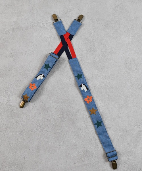 MARKEY'S(マーキーズ)の「シシュウサスペンダー(サスペンダー・キッズ・ブルー/ベージュ・S/M)」の6枚目の写真