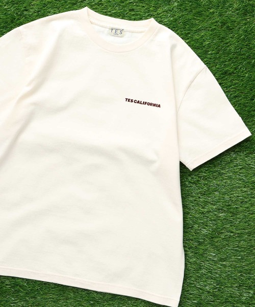 The Endless Summer(エンドレスサマー)の「TES CAL FLOCK T-SHIRT / Tシャツ(Tシャツ/カットソー・メンズ・ブラック/アイボリー/ホワイト/ネイビー・SMALL/MEDIUM/LARGE/X-LARGE/XX-LARGE)」の9枚目の写真