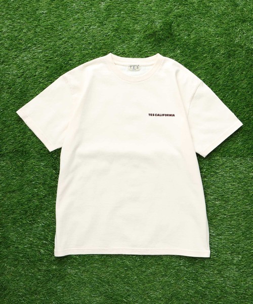 The Endless Summer(エンドレスサマー)の「TES CAL FLOCK T-SHIRT / Tシャツ(Tシャツ/カットソー・メンズ・ブラック/アイボリー/ホワイト/ネイビー・SMALL/MEDIUM/LARGE/X-LARGE/XX-LARGE)」の10枚目の写真