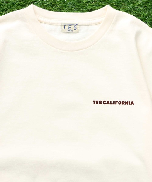 The Endless Summer(エンドレスサマー)の「TES CAL FLOCK T-SHIRT / Tシャツ(Tシャツ/カットソー・メンズ・ブラック/アイボリー/ホワイト/ネイビー・SMALL/MEDIUM/LARGE/X-LARGE/XX-LARGE)」の12枚目の写真