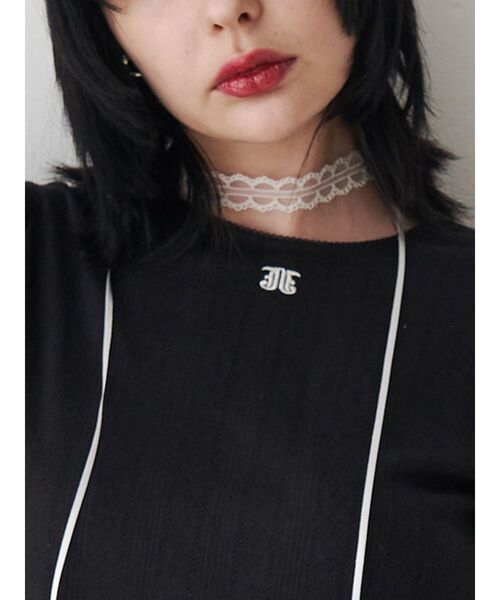 jouetie(ジュエティ)の「レースリボンチョーカー(チョーカー・レディース・ブラック/ピンク/オフホワイト・FREE)」の2枚目の写真