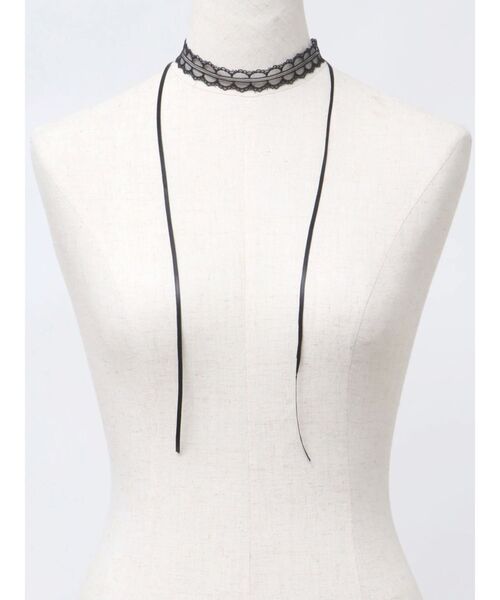 jouetie(ジュエティ)の「レースリボンチョーカー(チョーカー・レディース・ブラック/ピンク/オフホワイト・FREE)」の8枚目の写真