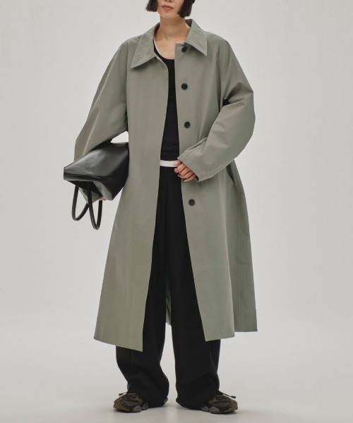 TODAYFUL(トゥデイフル)の「TODAYFUL Soutiencollar Spring Coat 12510004(ステンカラーコート・レディース・ネイビー/グリーン/オフホワイト・36/38)」の2枚目の写真