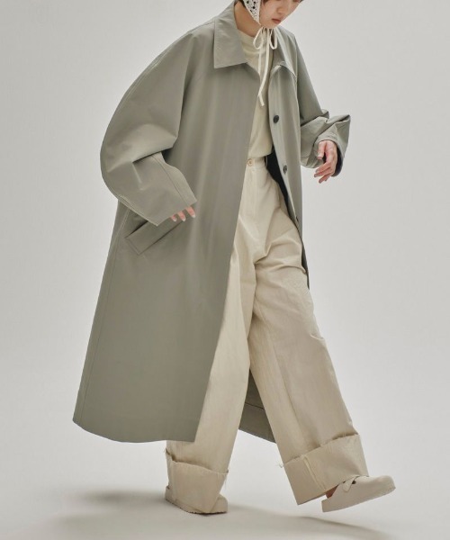 TODAYFUL(トゥデイフル)の「TODAYFUL Soutiencollar Spring Coat 12510004(ステンカラーコート・レディース・ネイビー/グリーン/オフホワイト・36/38)」の7枚目の写真