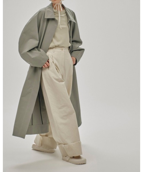 TODAYFUL(トゥデイフル)の「TODAYFUL Soutiencollar Spring Coat 12510004(ステンカラーコート・レディース・ネイビー/グリーン/オフホワイト・36/38)」の8枚目の写真